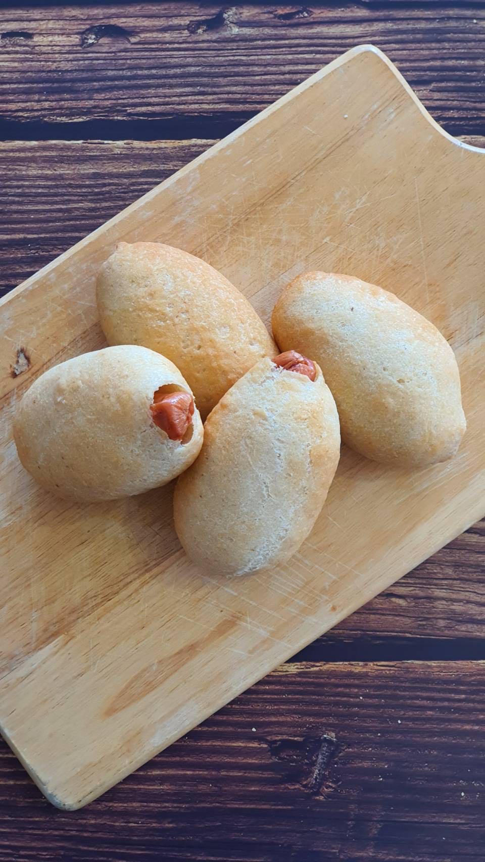 ขนมปังไส้กรอก #Top8Free#Gluten Free