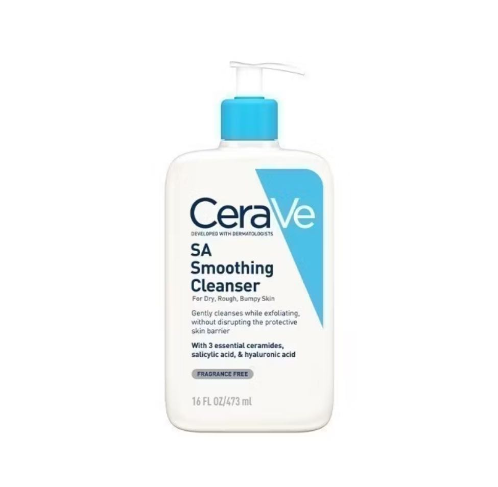 Cerave SA Smoothing Cleanser เจลทำความสะอาด สำหรับผิวหยาบกร้าน ไม่เรียบเนียน 473ml.