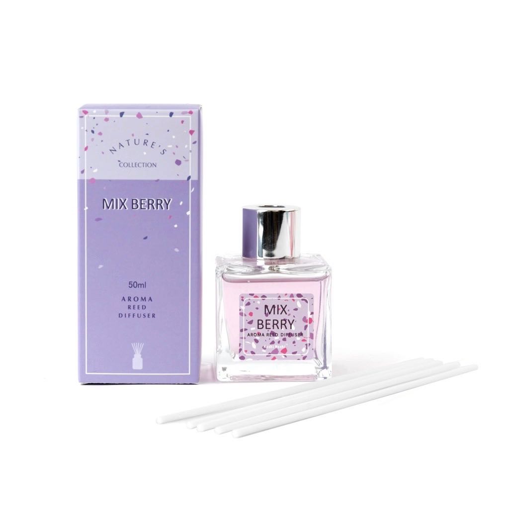 ก้านไม้หอมปรับอากาศ กลิ่น Mix Berry ก้านไม้หอมอโรม่า ขนาด 50 ml. น้ำมันหอมระเหย