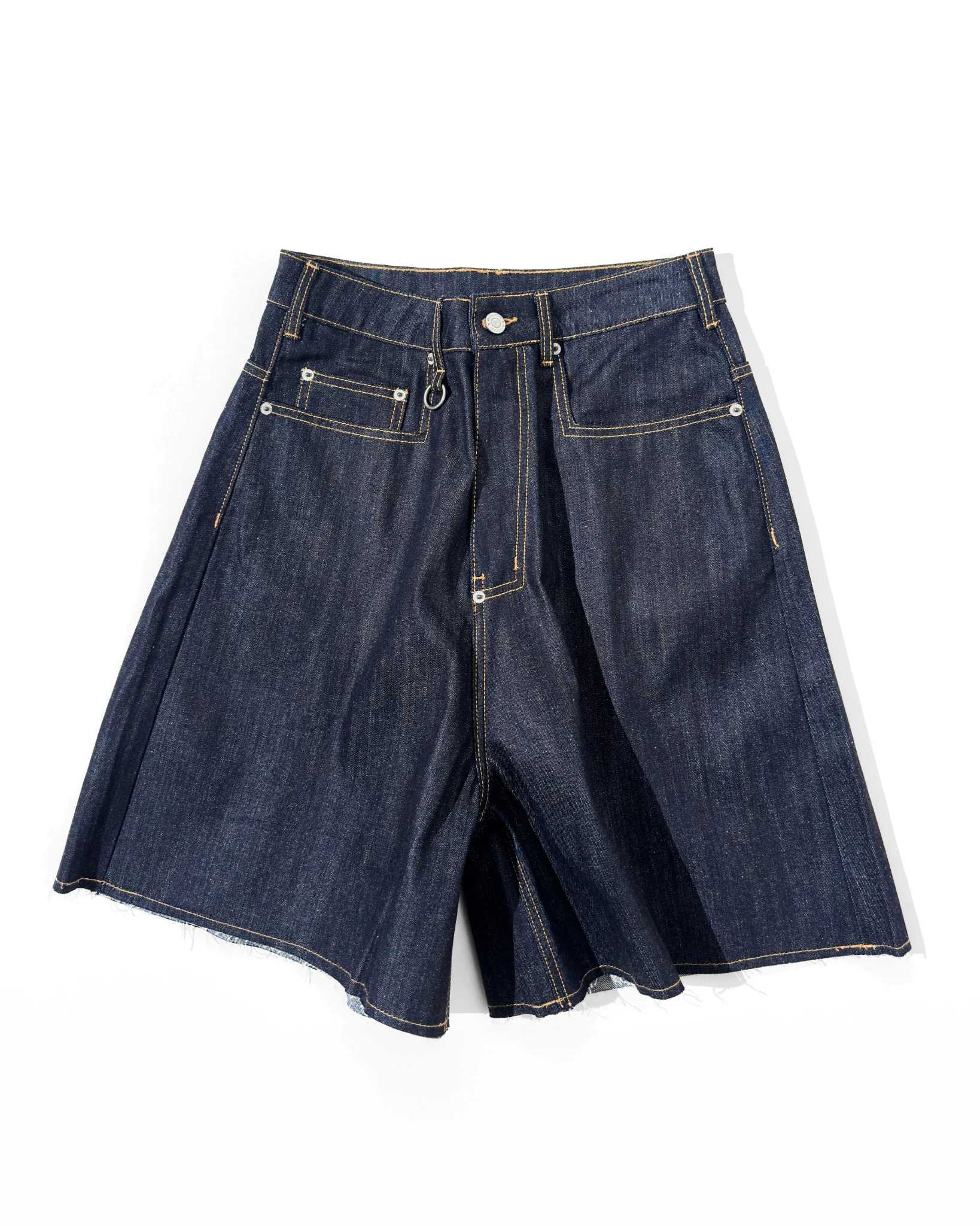 ALCYUS - A24 WIDE DENIM SHORTS (Raw Blue)