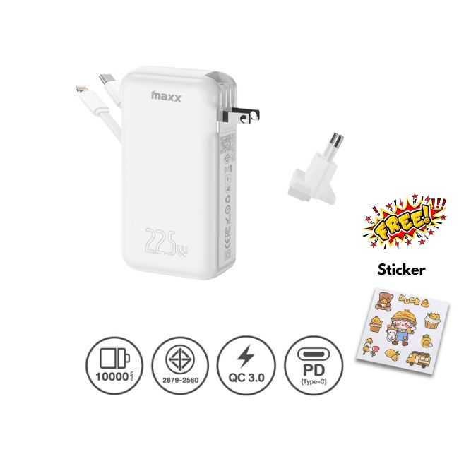 Power Bank 10000mAh (W1003) - แบตสำรอง Maxx
