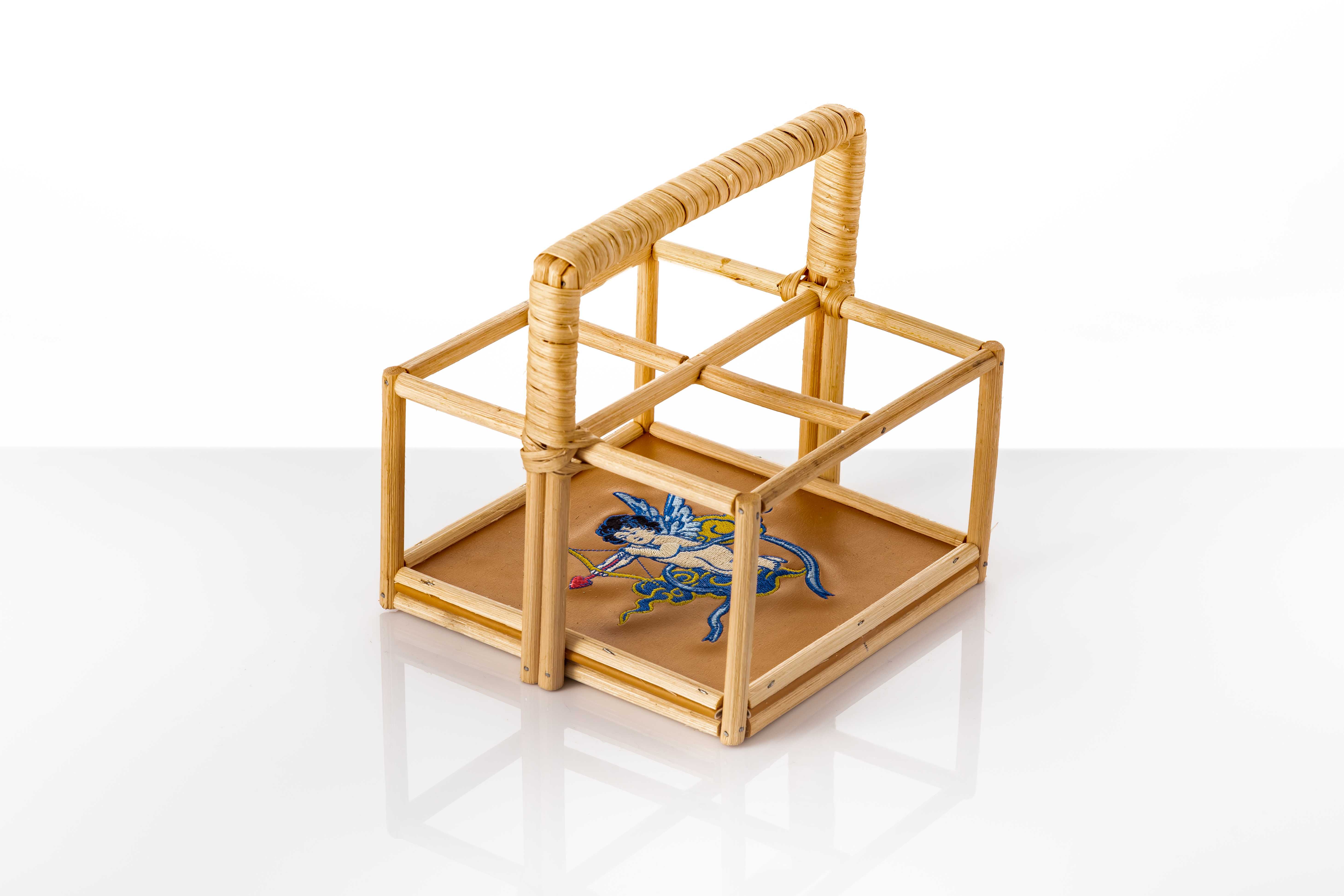 4 Grid basket - Yellow oak