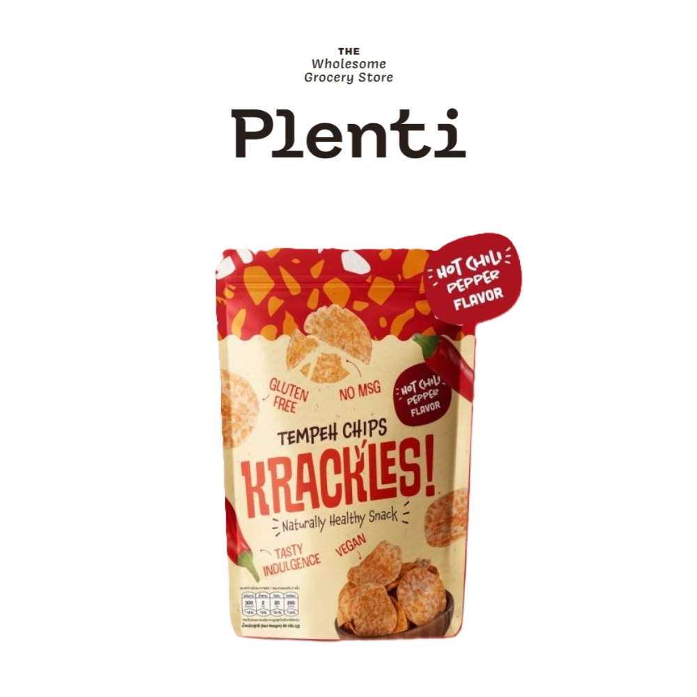 Krackles Tempeh Chips - Hot Chilli Peper / แครเคิลส์ รสพริกเผ็ด