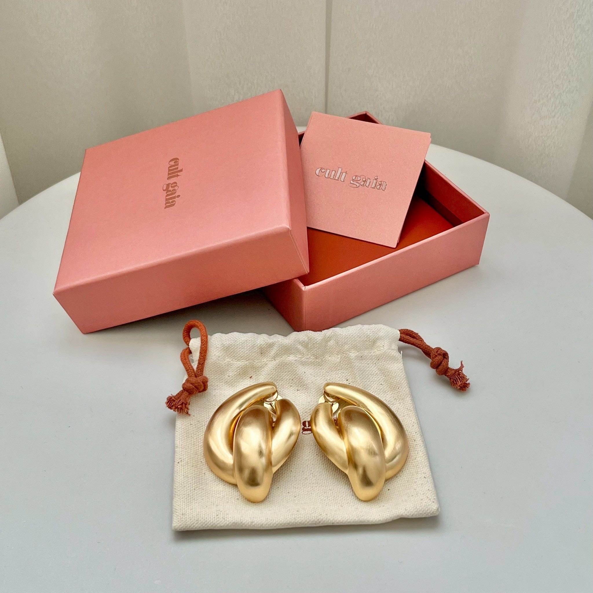 Cult Gaia AUDRINA EARRING - BRUSHED BRASS