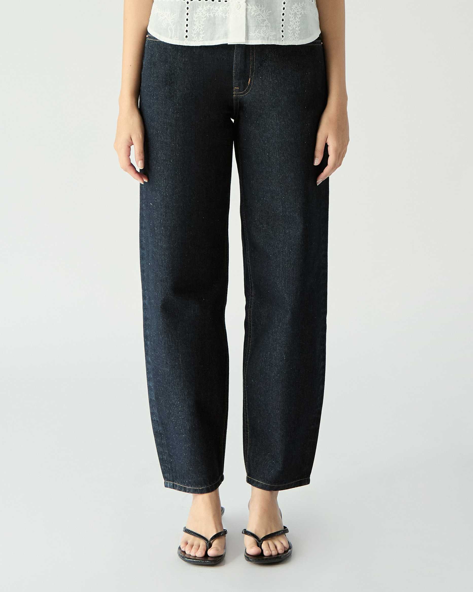 AMR DE SAISON ( AIMER ) - Low Rise Balloon Jeans in Raw Denim