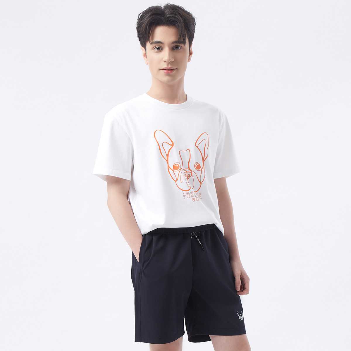 เสื้อทีเชิ้ตลายเฟรนช์ชี่ อีซี่ | Frenchie Eazy Tee Shirt| 04006