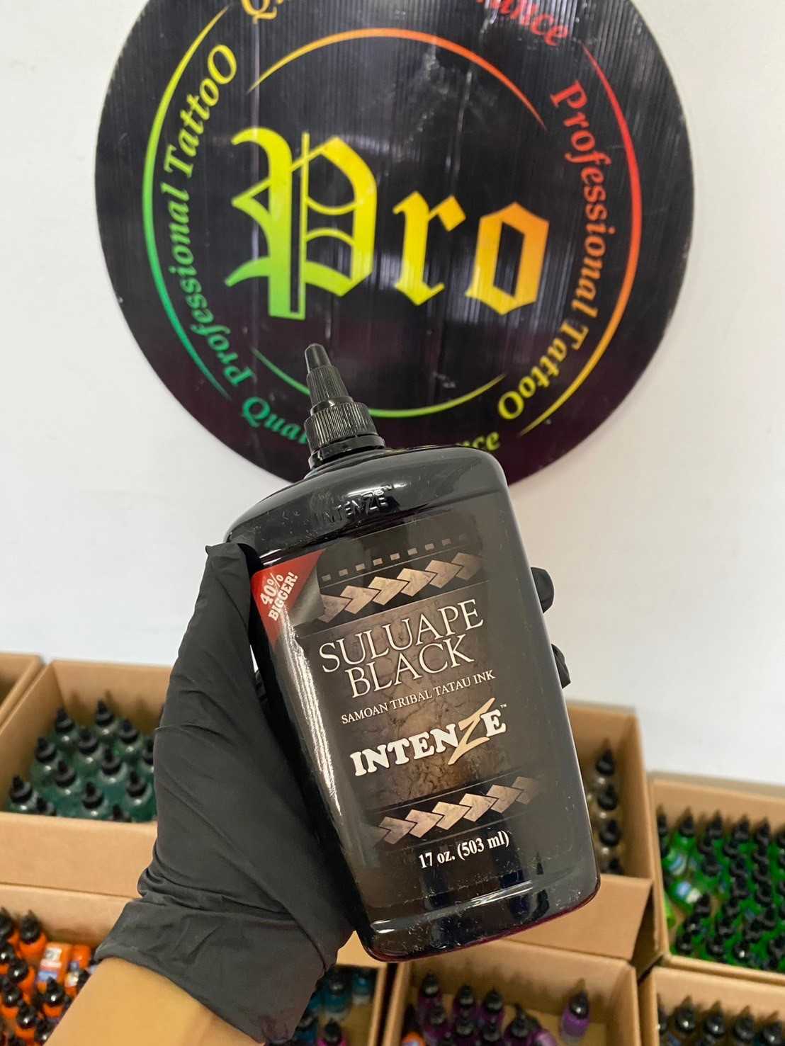 INTENZE Suluape Black Samoan Tribal Tatau Ink / Tattoo Ink SULUAPE BLACK 17oz
