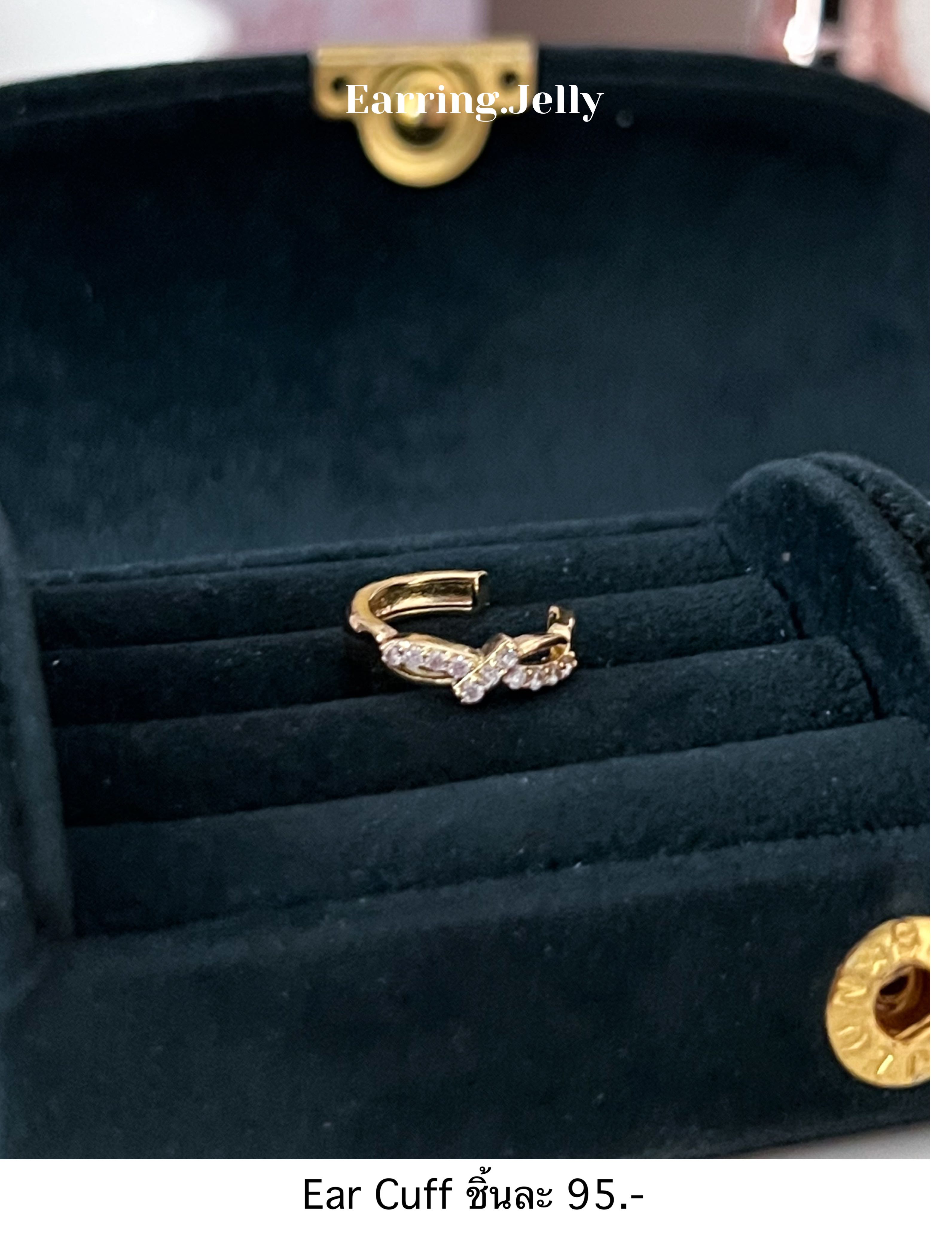 EC2540 Ear Cuff เพชรทองไขว้ (ราคาต่อ 1  ชิ้น )
