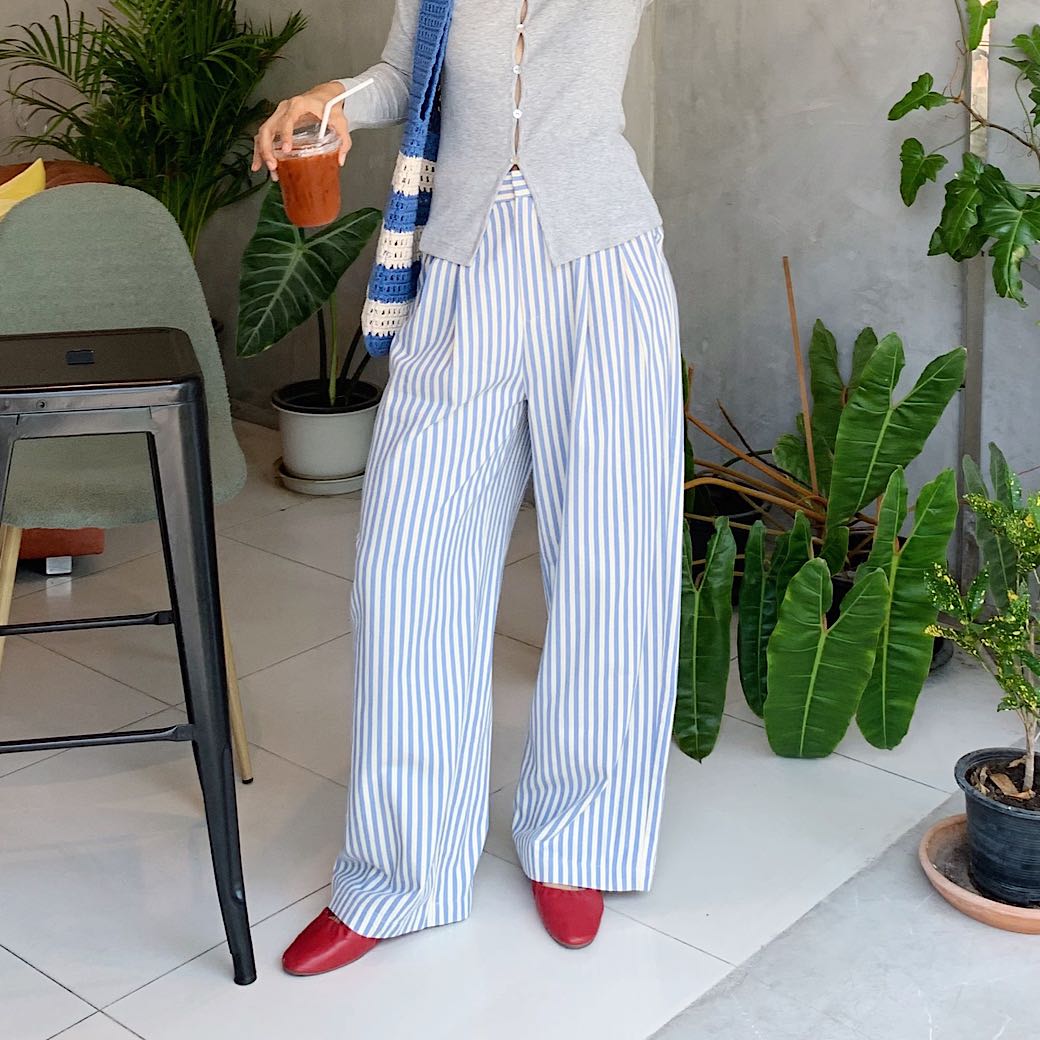 Holiday striped trousers