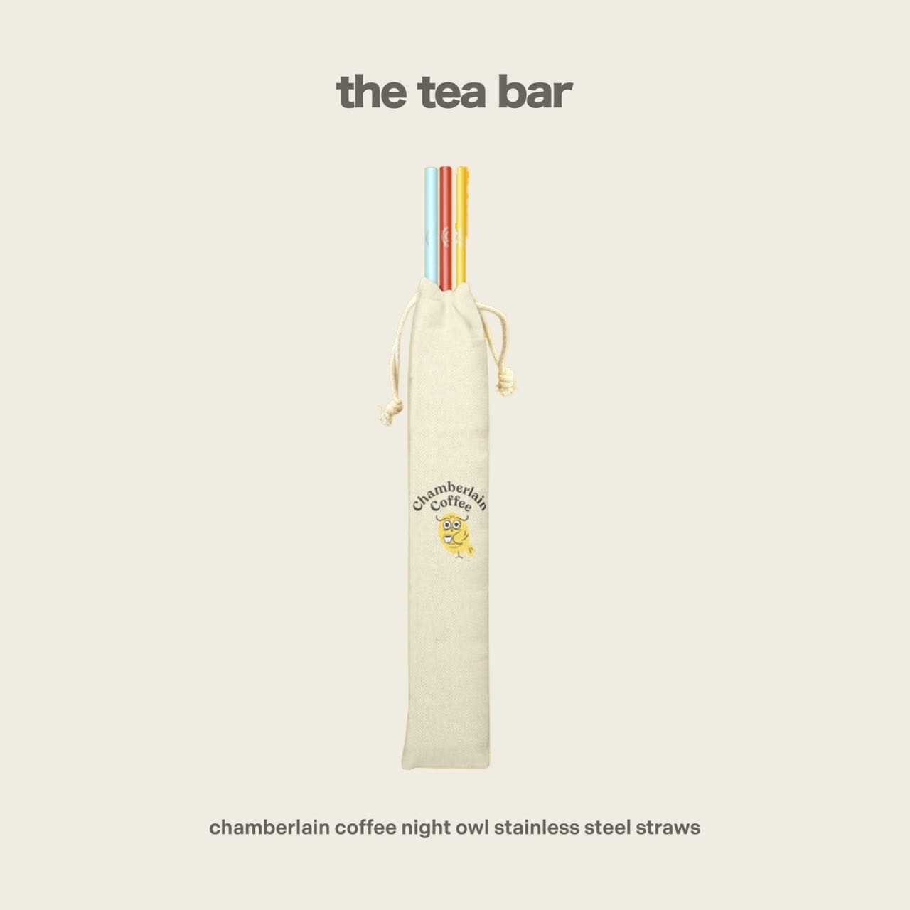 CHAMBERLAIN COFFEE night owl stainless steel straws