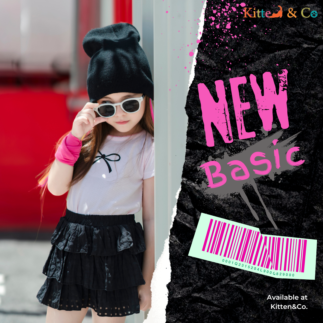 BS10: Pink Blouse + Black Skort (2 pcs)