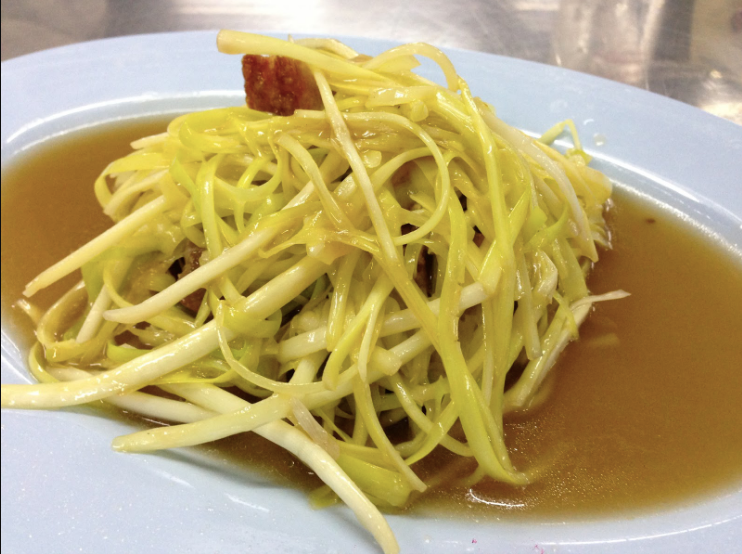 กุยช่ายขาว Stir-fried white Chinese chive