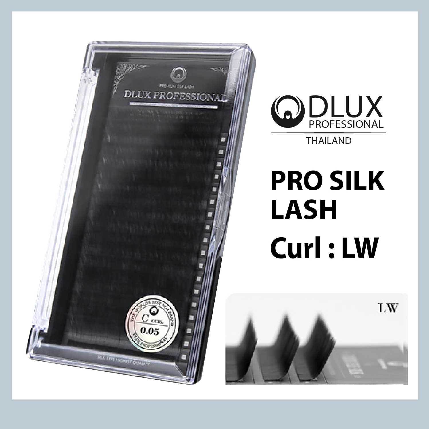 PRO SILK LASH Curl : LW  0.07 แยกไซส์