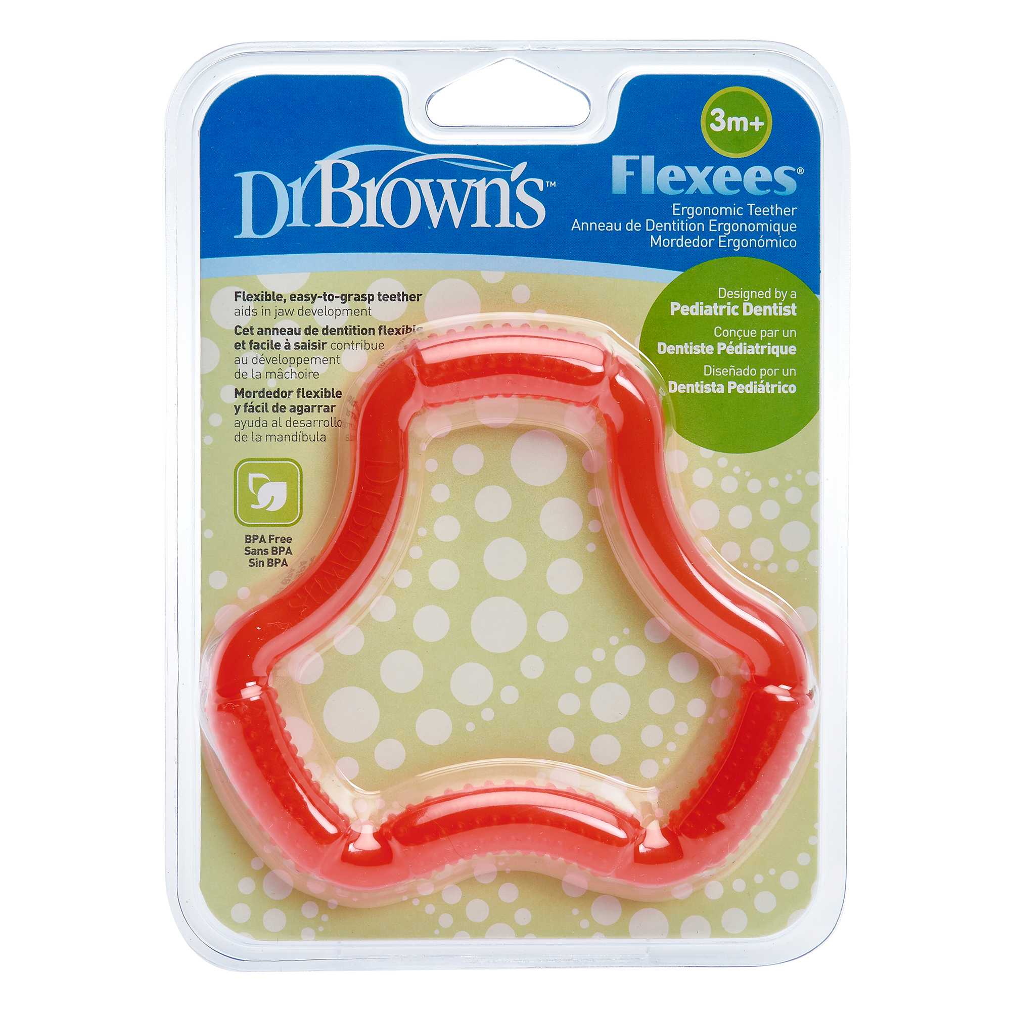 #ของเล่นสำหรับกัด Dr.Brown's : DRBTE101 A-Shaped Teether Flexees - Pink
