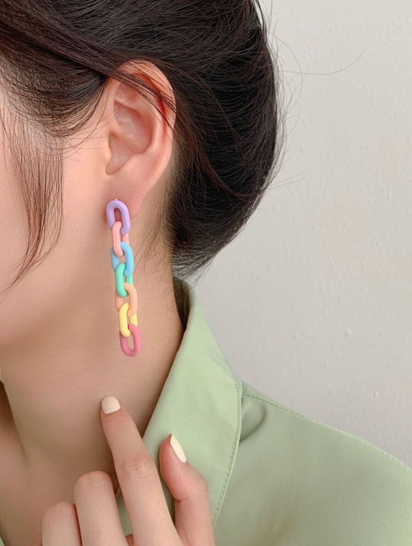 • ต่างหูโซ่ • Rainbow 🌈 Chain