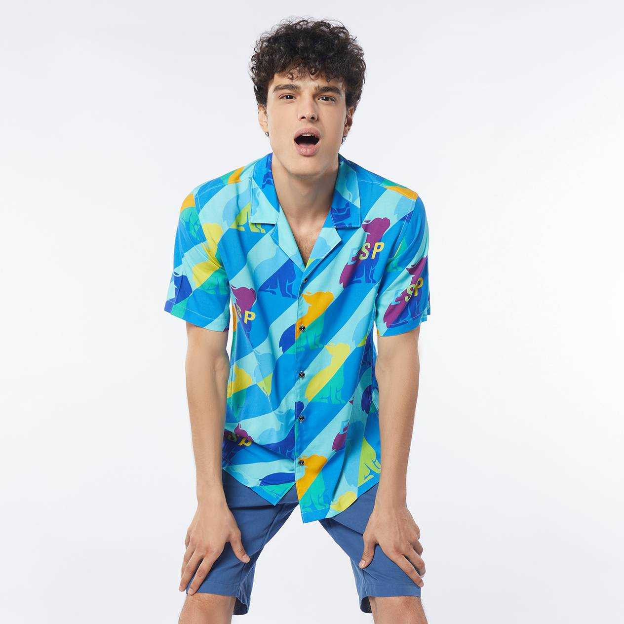 เสื้อเชิ้ตฮาวายลายเฟรนช์ชี่ | 03871