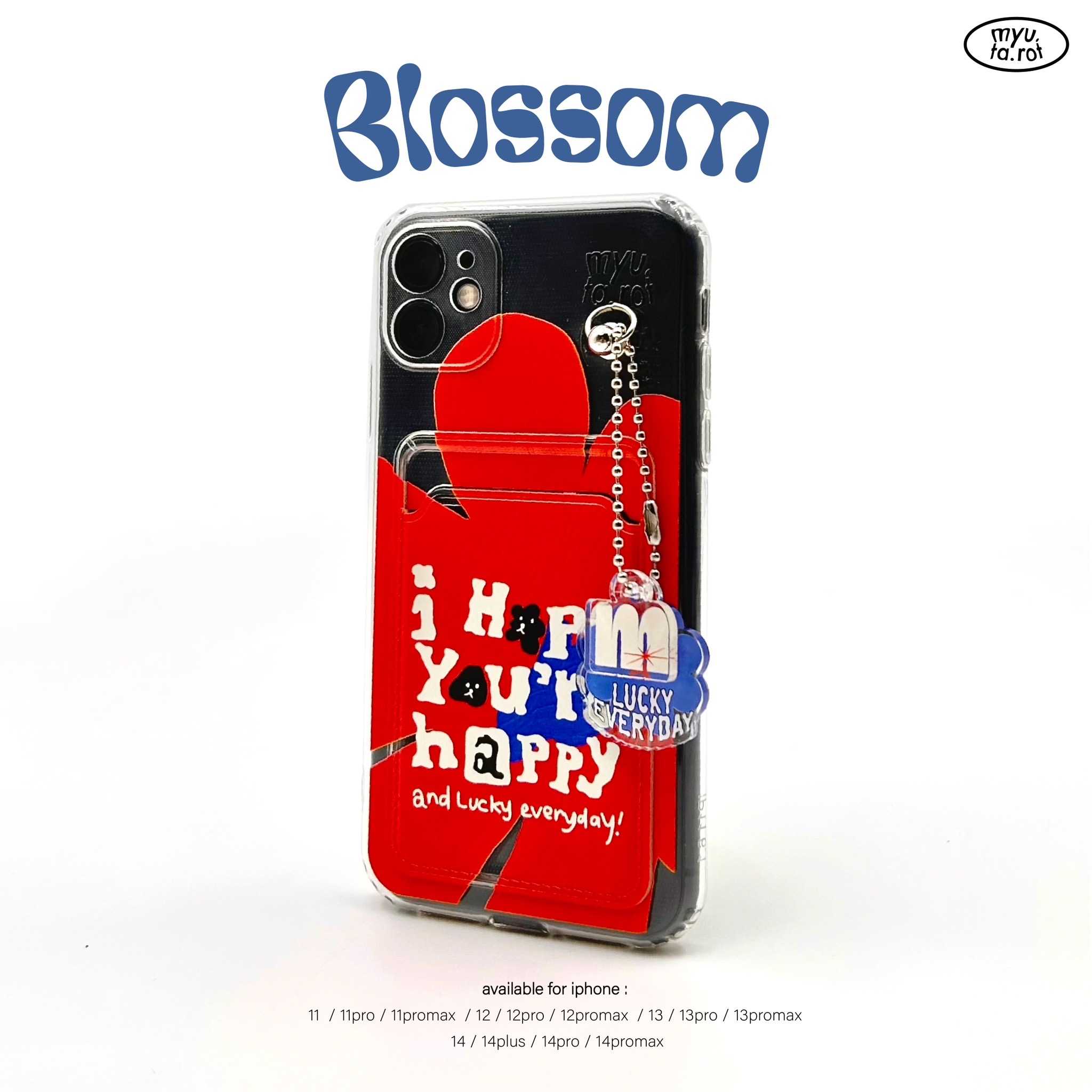 iPhone case with card holder - Blossom