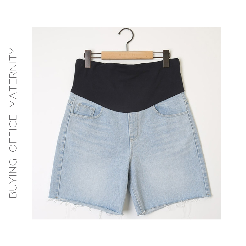 [พร้อมส่ง]🥎Basic Maternity Half Denim Shorts🇰🇷