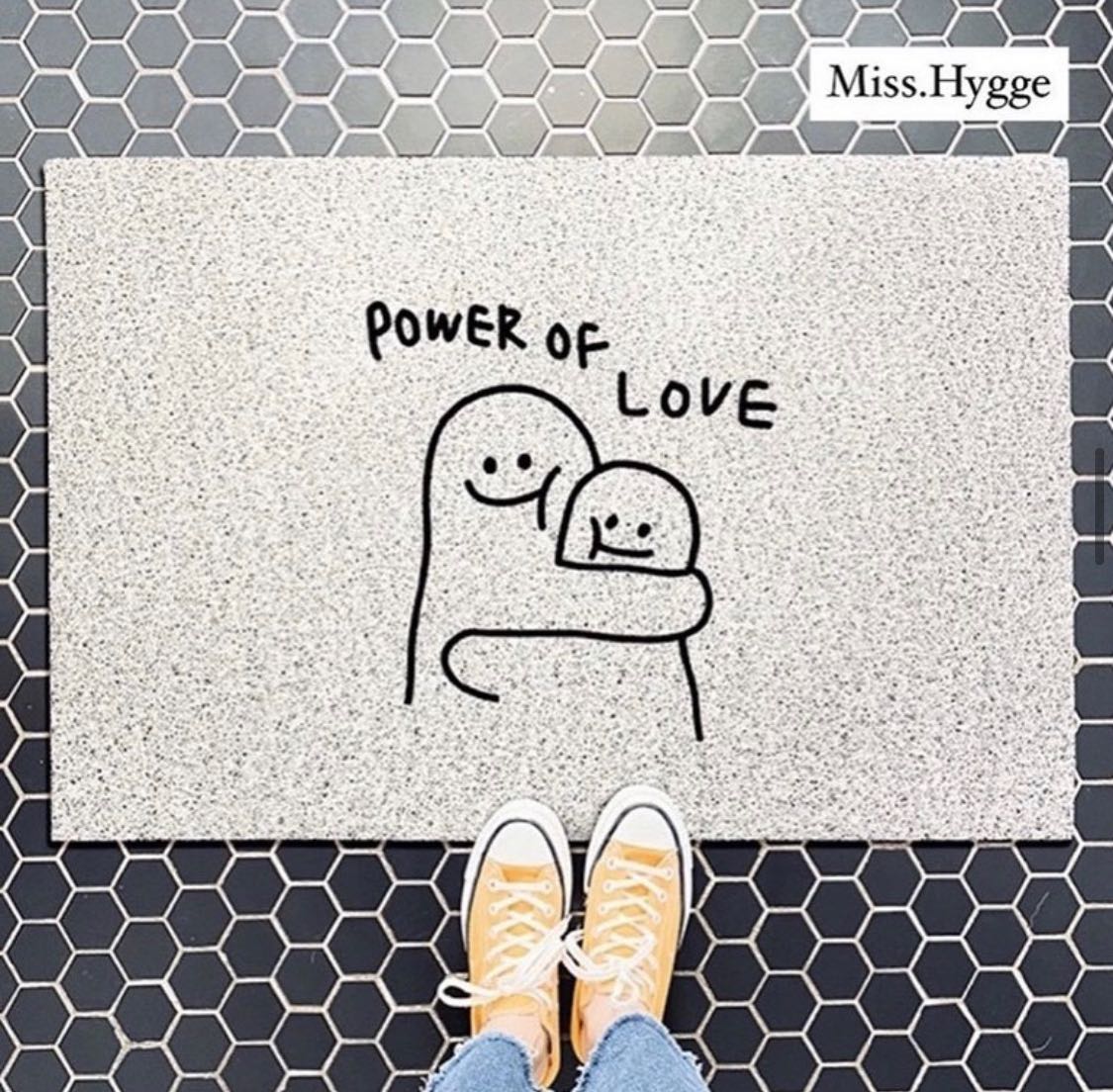 [พร้อมส่ง]พรมดักฝุ่นpower of loveสุดคิ้ว
