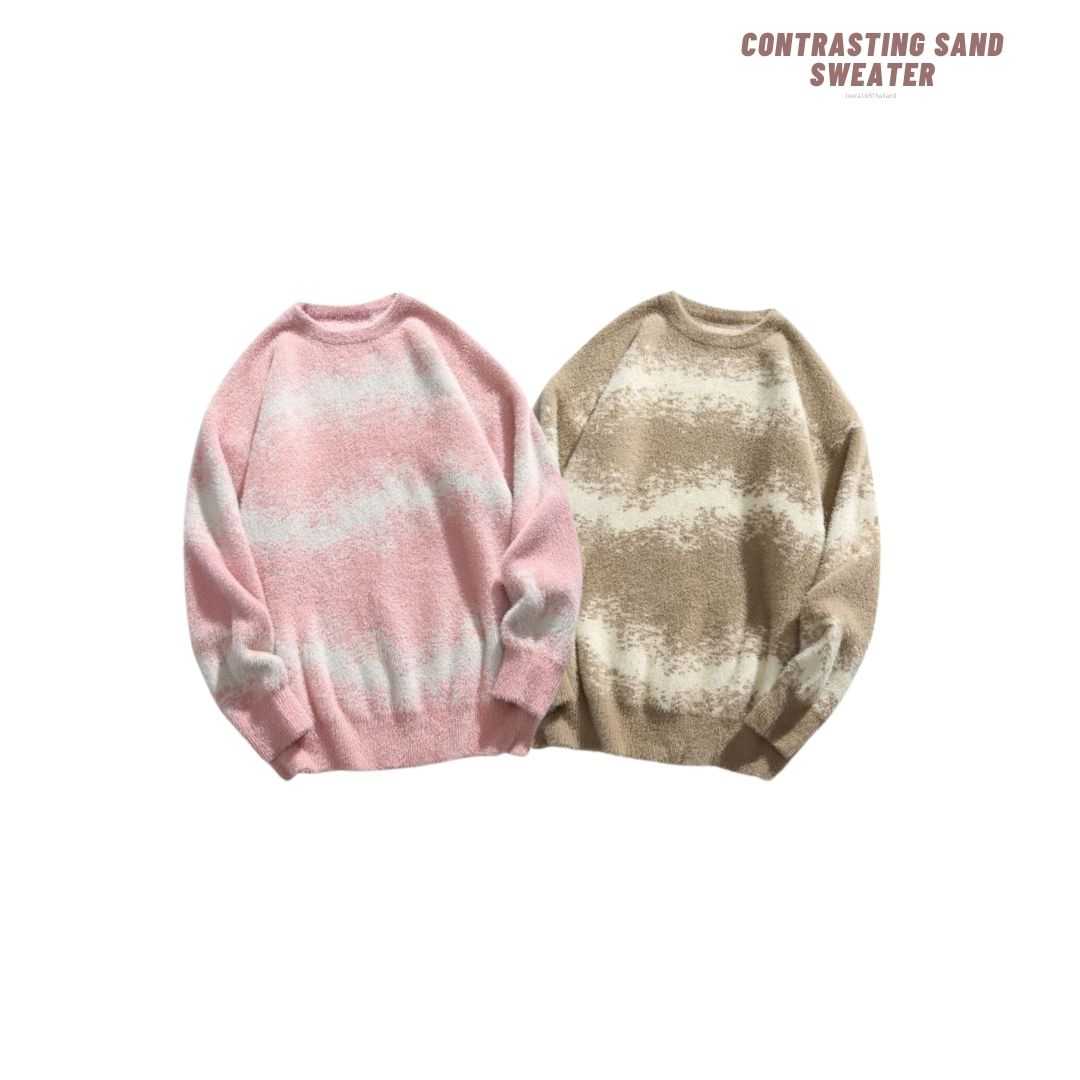 Jeera168 | Contrasting sand Sweater (พรีออเดอร์)