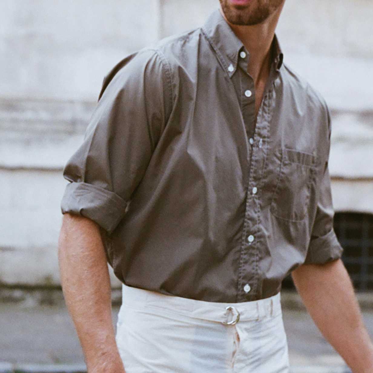DELON BD loose shirt - Olive