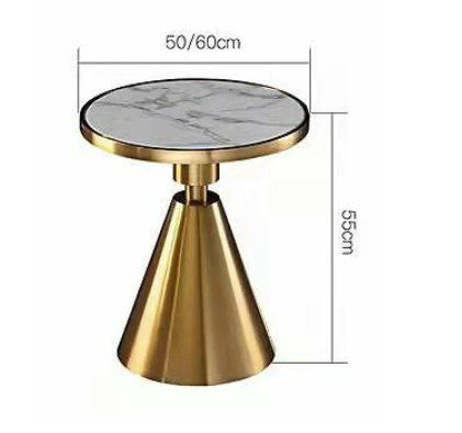 โต๊ะข้างสแตนเลสท้อปกลม50cm
