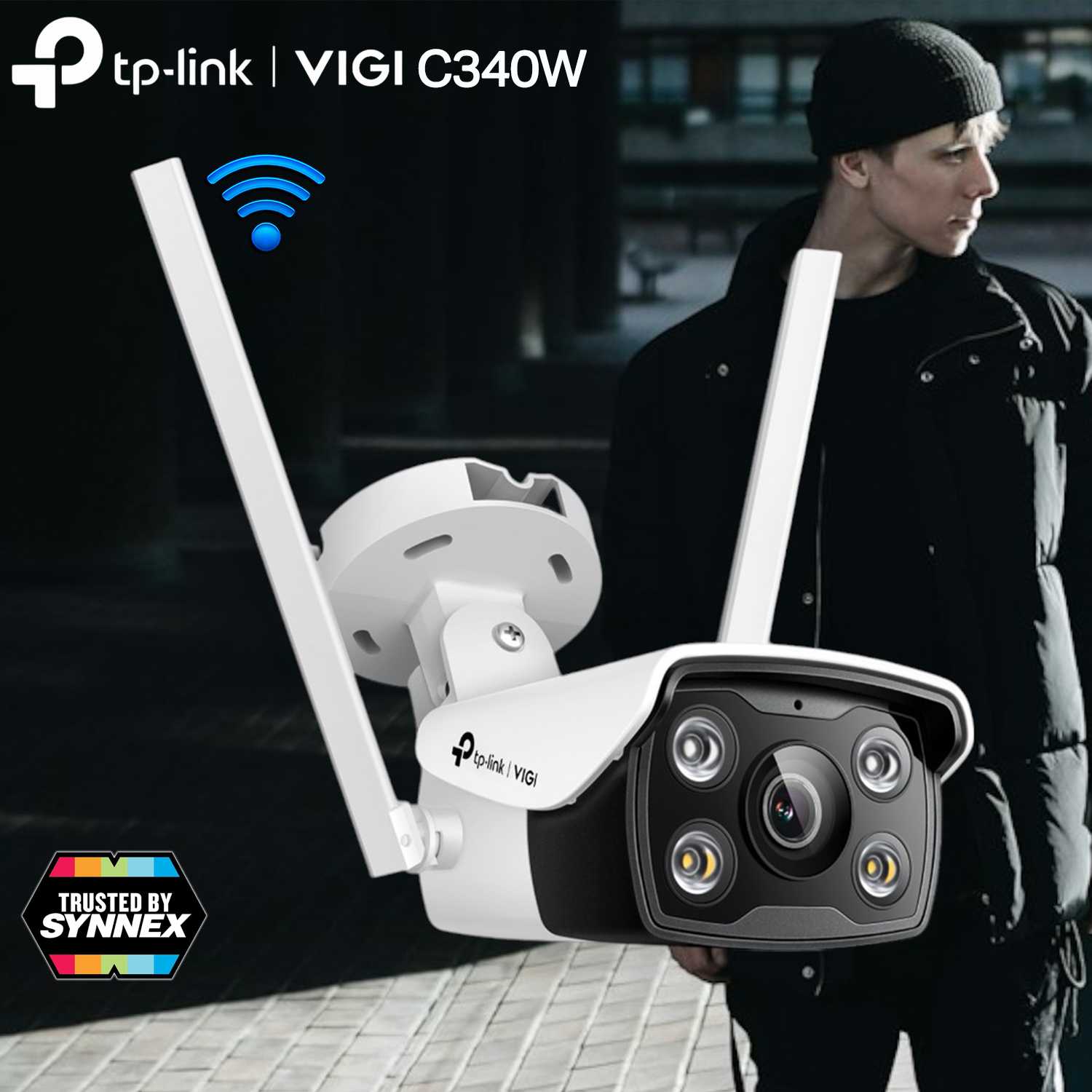 วงจรปิด TP-Link Vigi C340W  2K เลนส์ 4MM WiFi กันน้ำ Smart Detection ตรวจจับอัจฉริยะ