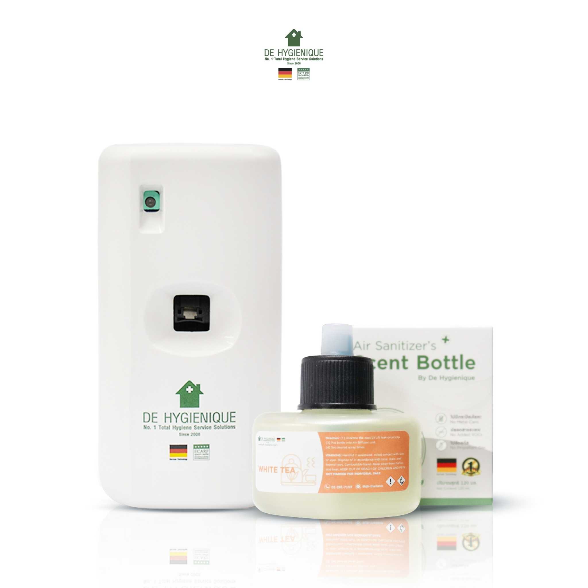 เครื่องพ่น อโรม่ารุ่นเล็กสีขาว พร้อม น้ำหอมWhite Tea ขนาด120ml.
