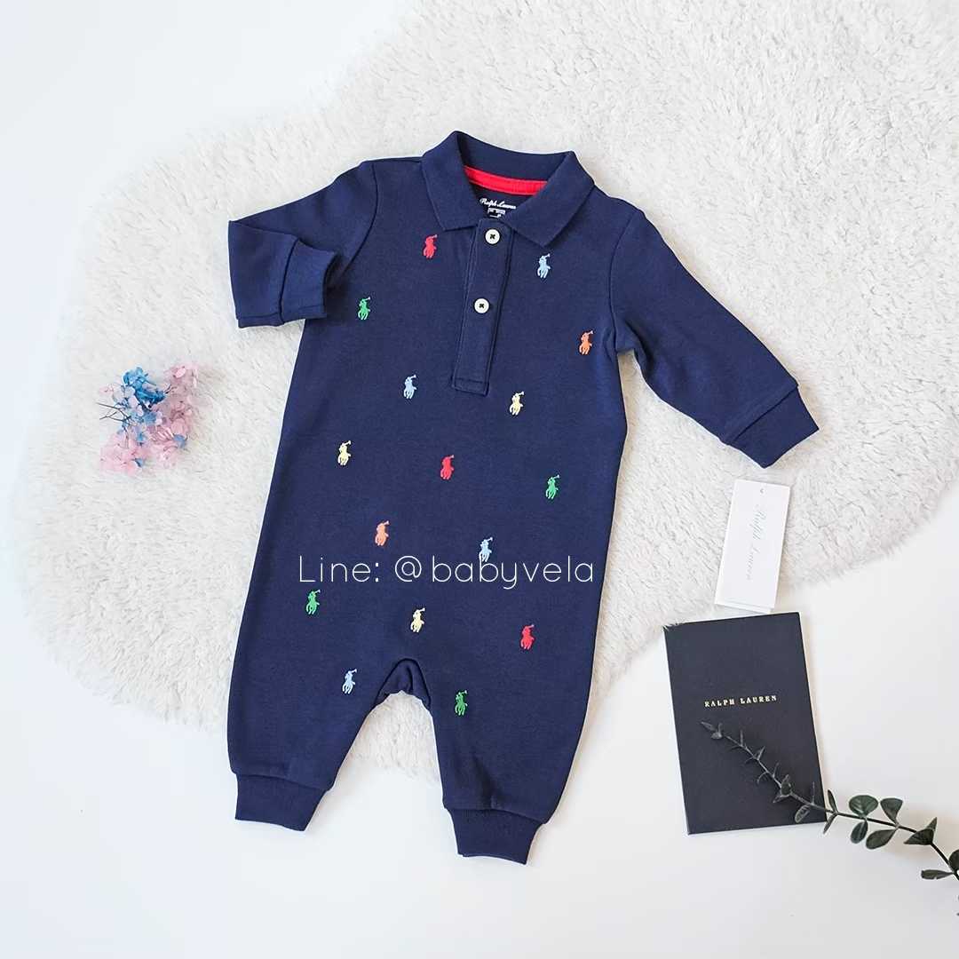 Polo Pony Soft Cotton Polo Coverall (Refined Navy)