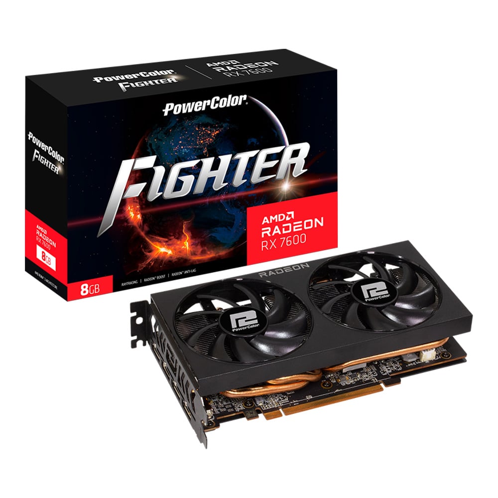 VGA (การ์ดแสดงผล) POWERCOLOR FIGHTER AMD RADEON RX 7600 8GB GDDR6