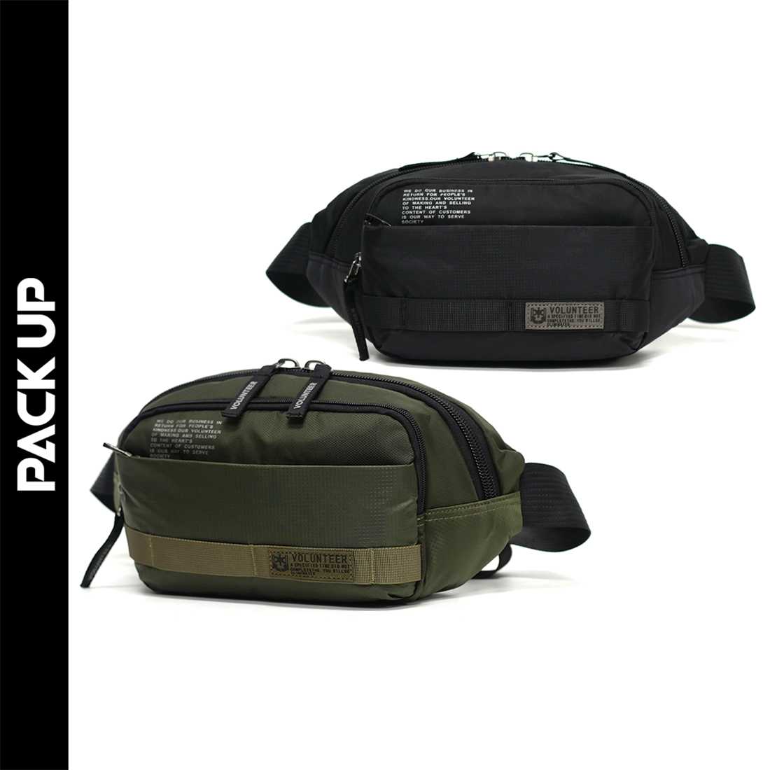 𝗣𝗔𝗖𝗞 𝗨𝗣 กระเป๋าคาดเอว กระเป๋าคาดอก Volunteer รุ่น 1829-09