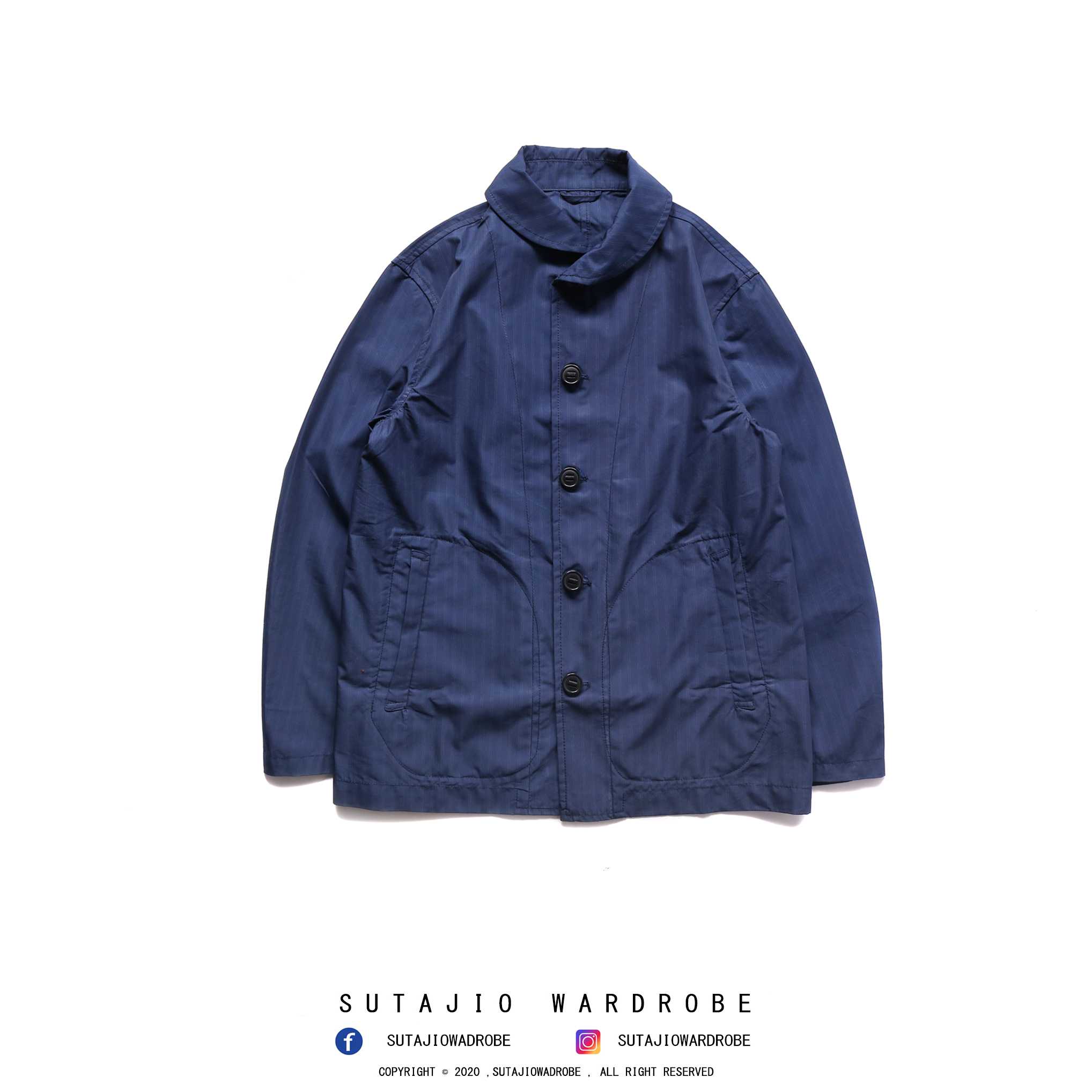 Japanese Shawl Collar Stripe Jacket