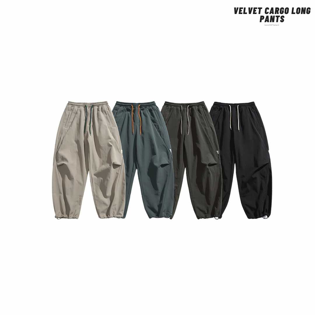 Jeera168 | Velvet Cargo Long Pants (พรีออเดอร์)