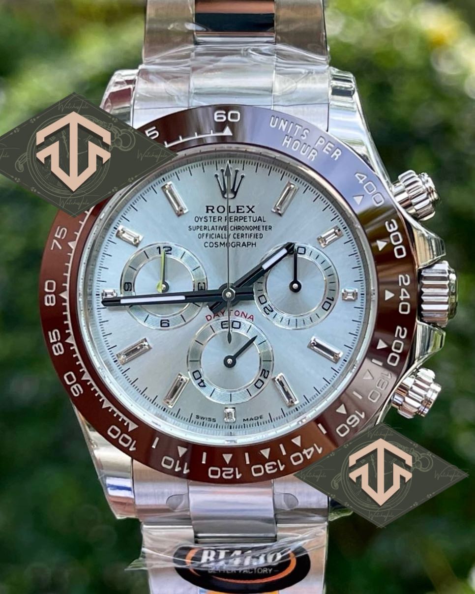 Rolex Daytona Ice Blue Platinum Baguette Diamond Ref.116506 BT V2