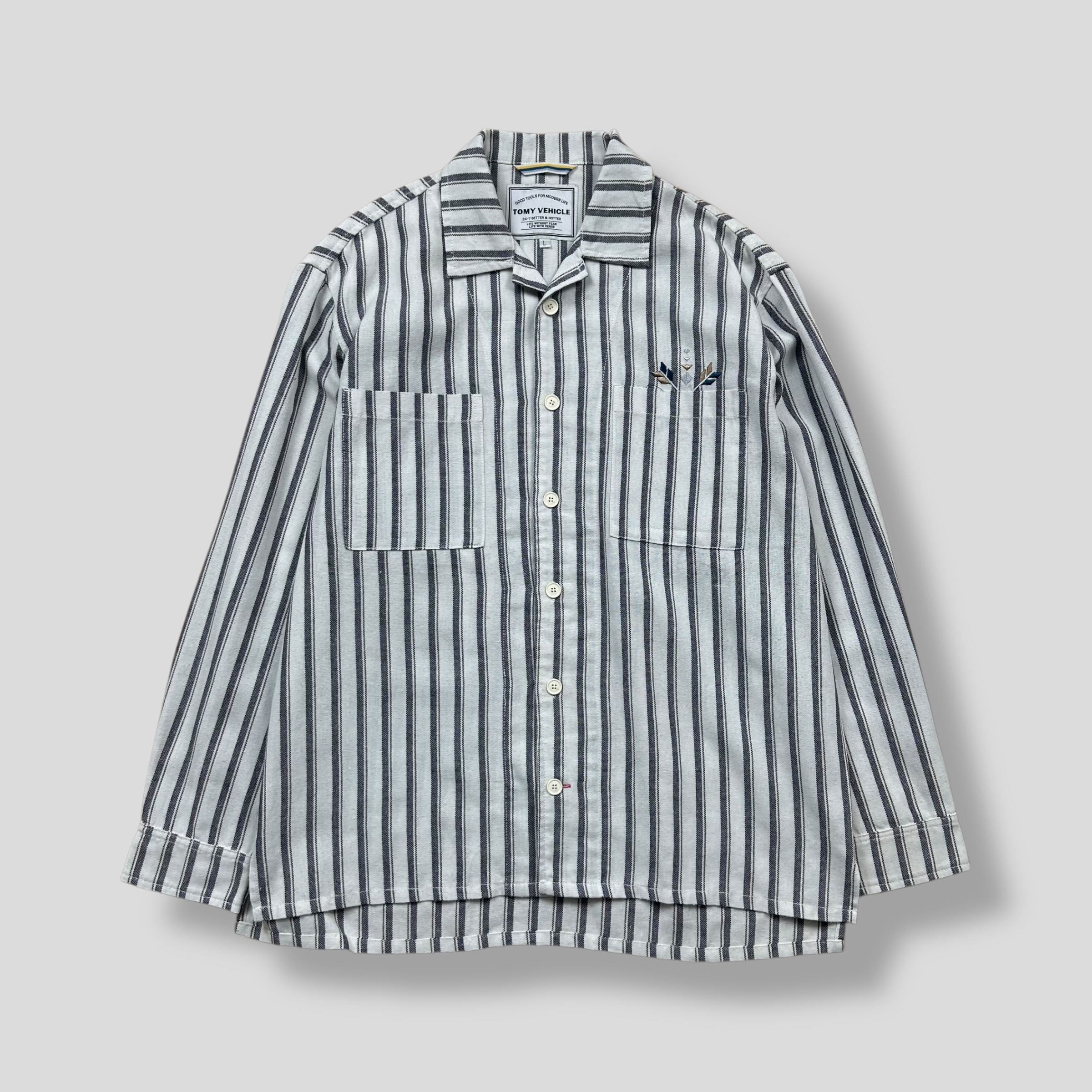 TOMY VEHICLE STRIPED TWO POCKET SHIRT 