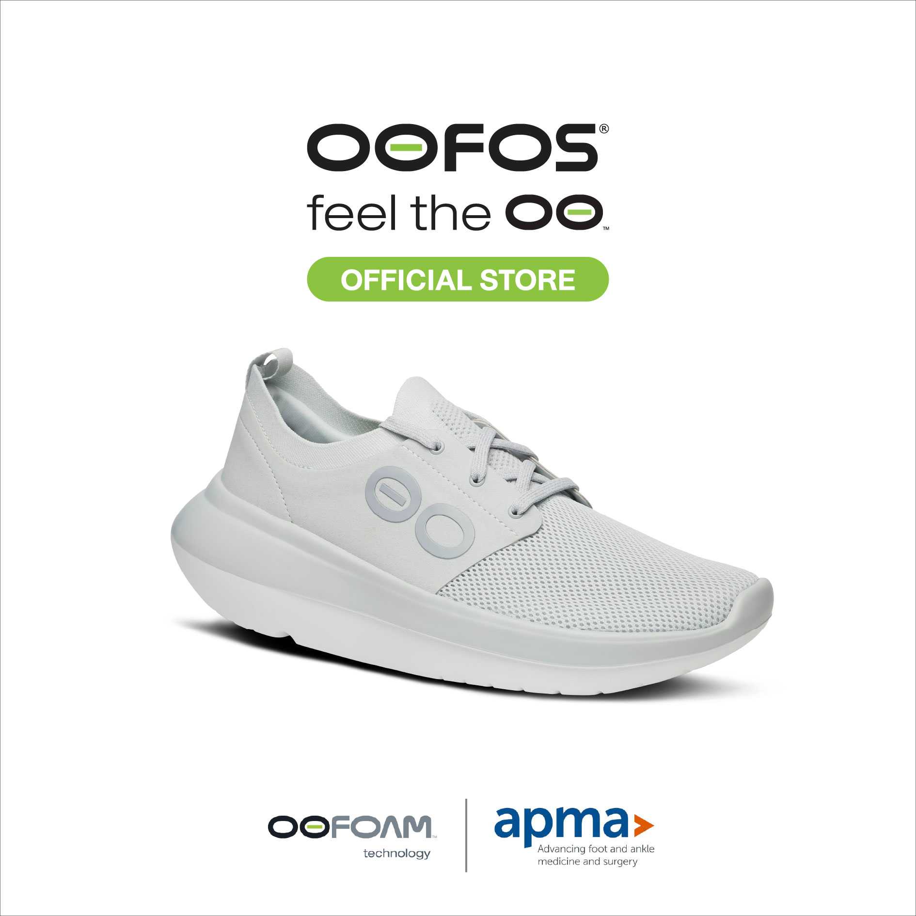 Men OOmy Stride Glacier - รองเท้าเพื่อการฟื้นฟู