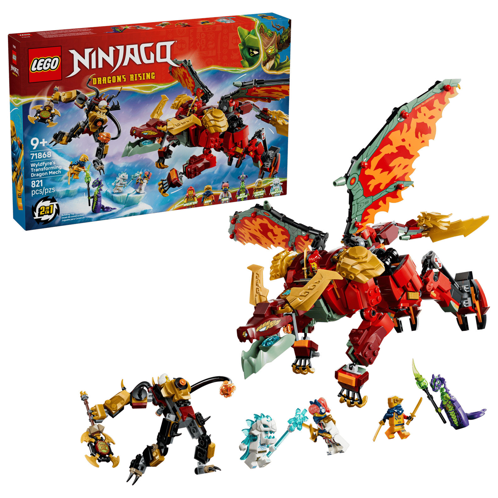 LEGO 71868 Wyldfyre's Transforming Dragon Mech(สินค้าซื้อแล้วไม่รับเปลี่ยนคืน)