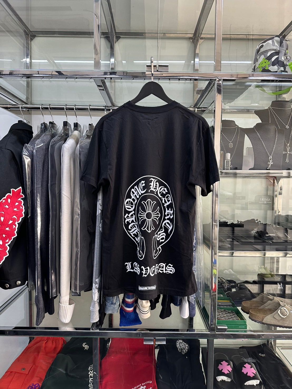Chrome Hearts LAS VEGUS Black T-Shirts