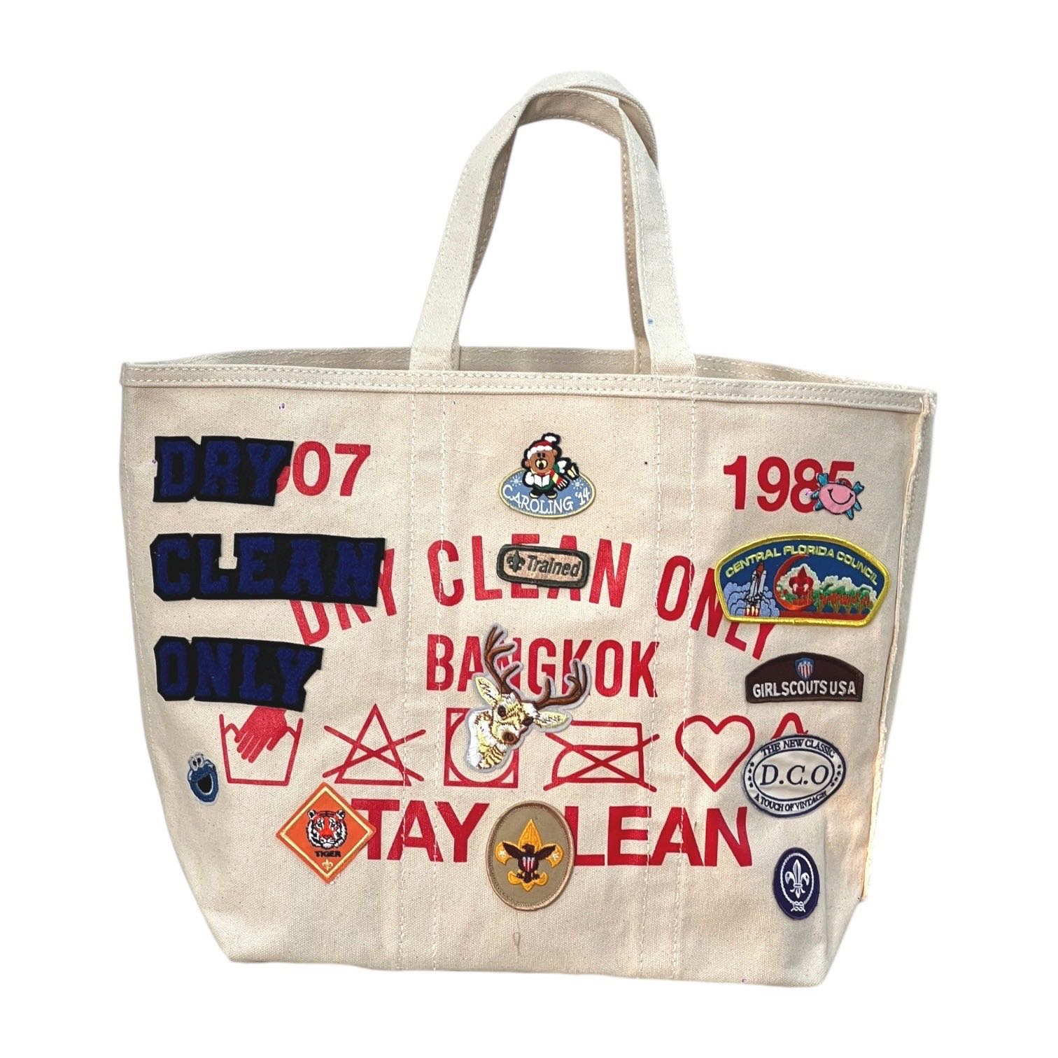 MEDIUM TOTE PATCH ( WHITE )