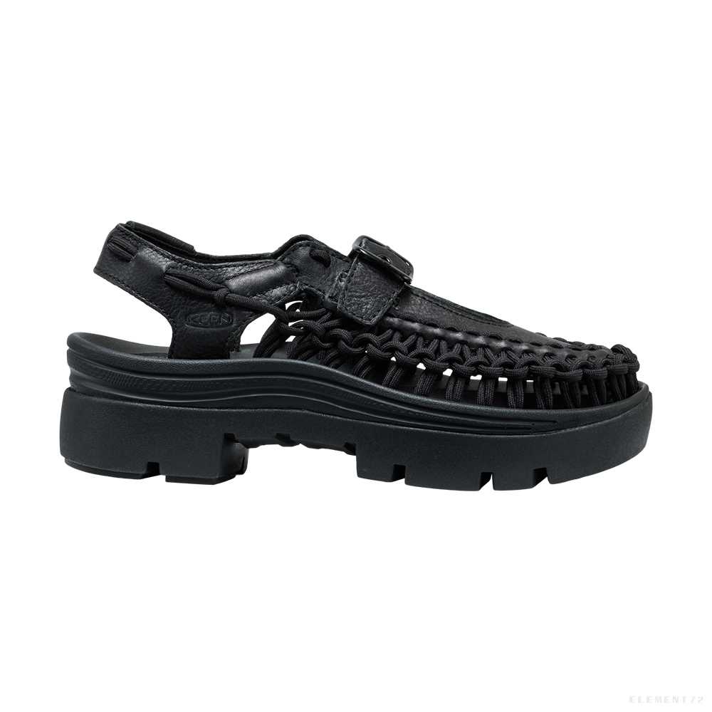 Keen รองเท้า All Gender UNEEK PLT MARY JANE (BLACK SMOOTH LEA)
