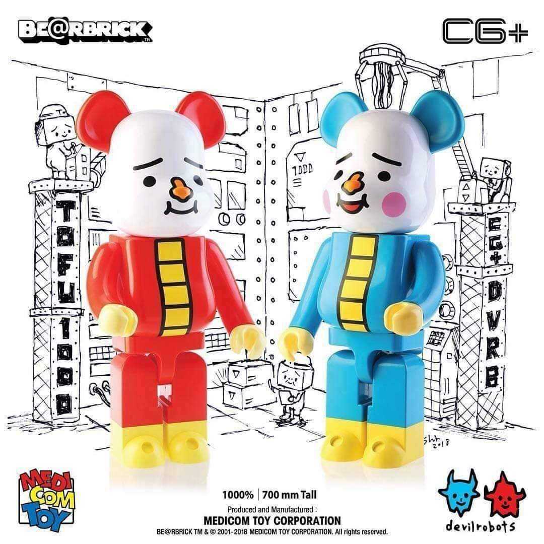 Be@rbrick Tofu Red + Blue 1000% Set