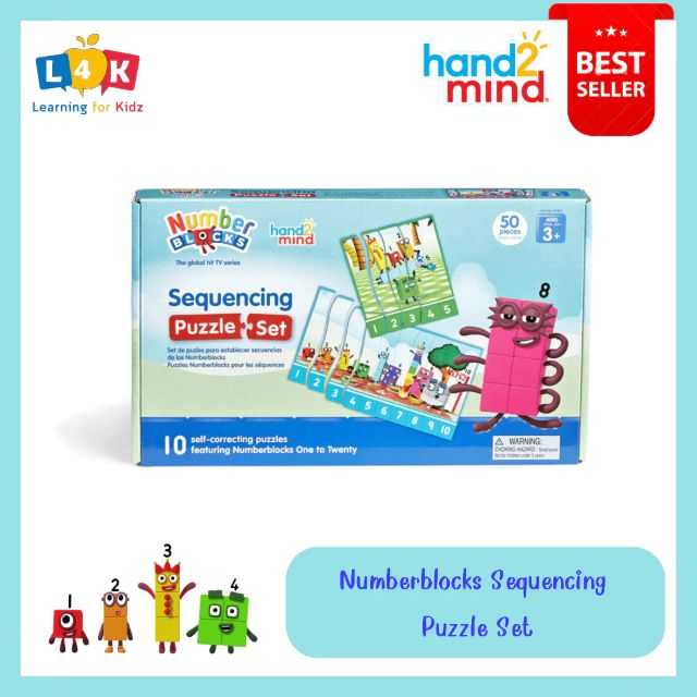 [อายุ 3+] นัมเบอร์บล็อก กิจกรรมจิ๊กซอนับเลข 3 (Numberblocks : Simple Cut Puzzle 3) [Hand2Mind]