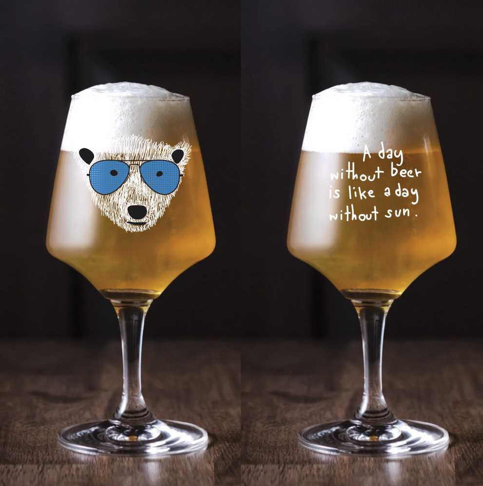 Bear love sunshine, Craft Beer Glass