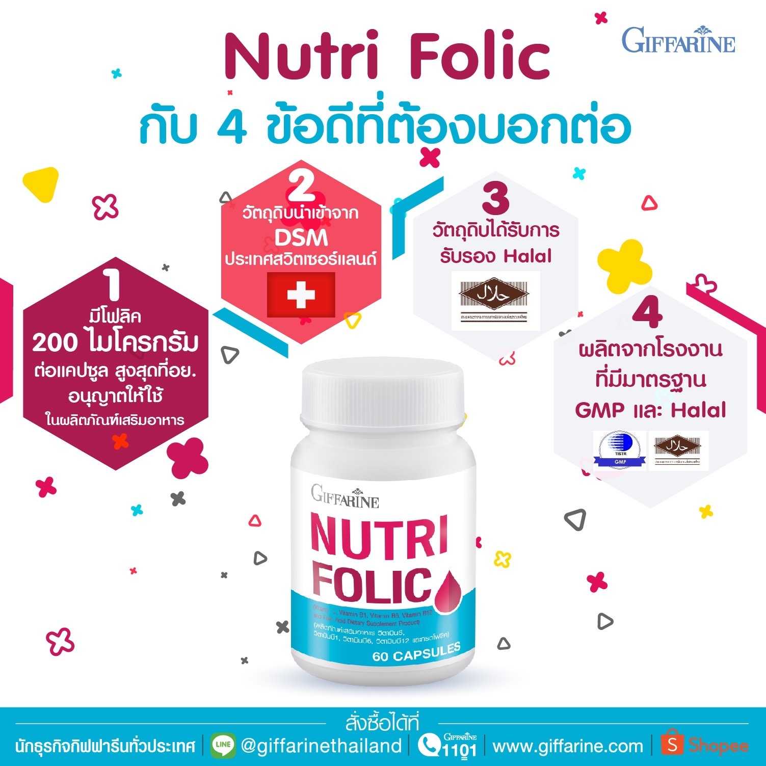 นูทริโฟลิค บำรุงเลือด Nutri Folic GuruAew #อาหารเสริม