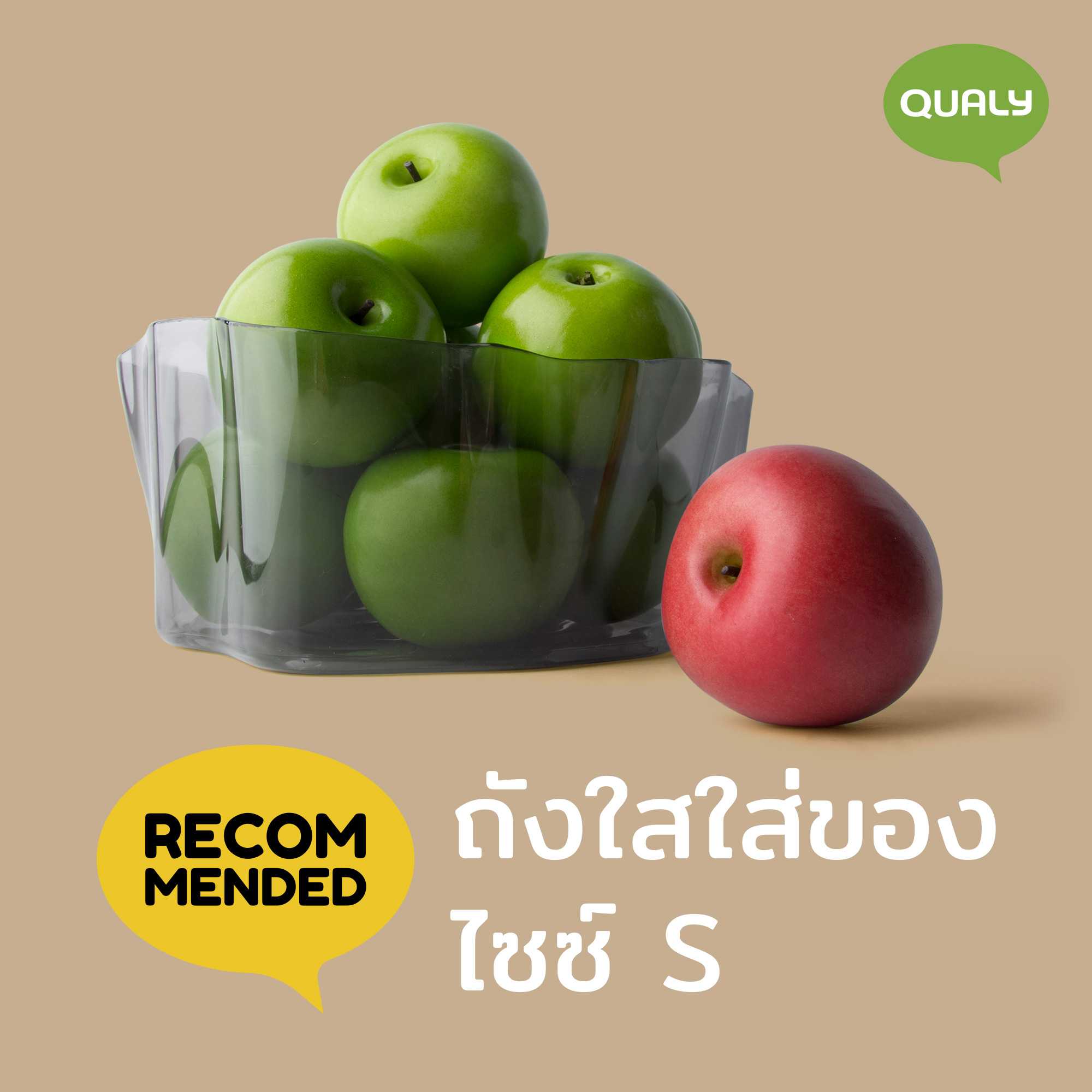 Crystal Flow Bowl size S ถังใส่ของอเนกประสงค์  ดีไซน์ คริสตัล Qualy (ควอลี่)