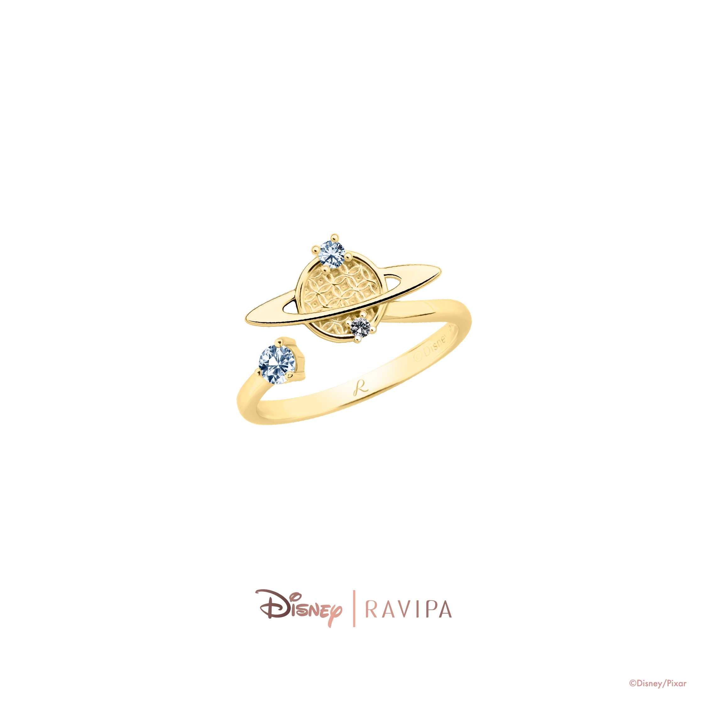 Gold Pizza Planet Ring