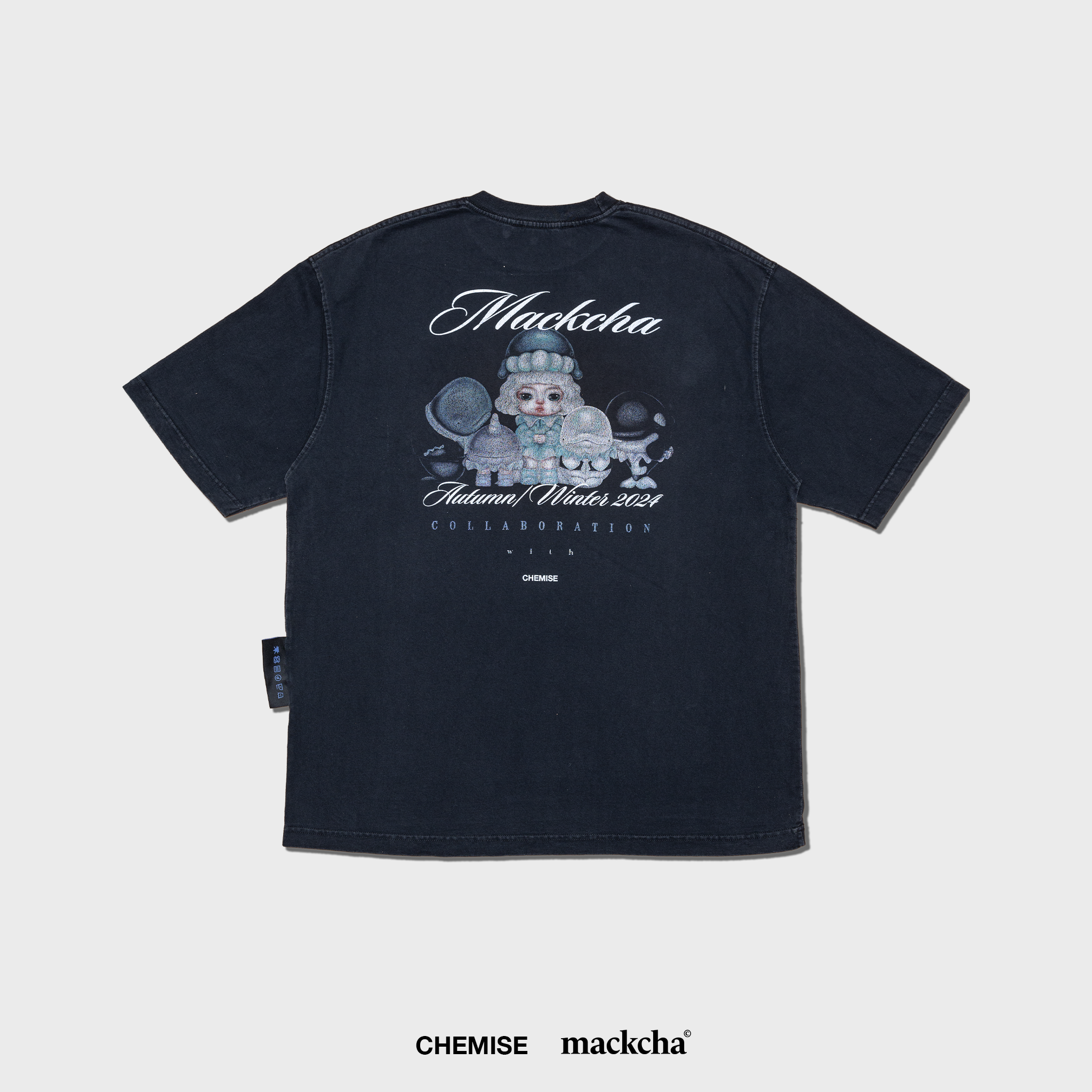 Friendmily Washed Black T-Shirt