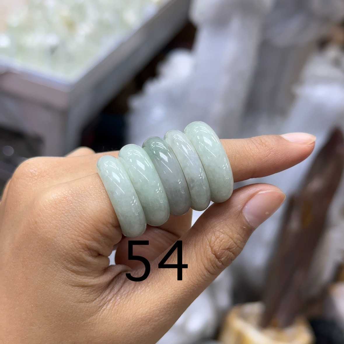 แหวนหยกเจไดต์หน้าเล็ก เนื้อสวยมาก ไซส์ 54-56.5 สวมใส่เพื่อดึงดูดความมั่งคั่งและโชคดี