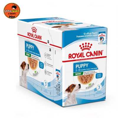 Royal canin Mini puppy 85gx12 ซอง อาหารเปียกสำหรับลูกสุนัขเด็กพันธู์เล็ก