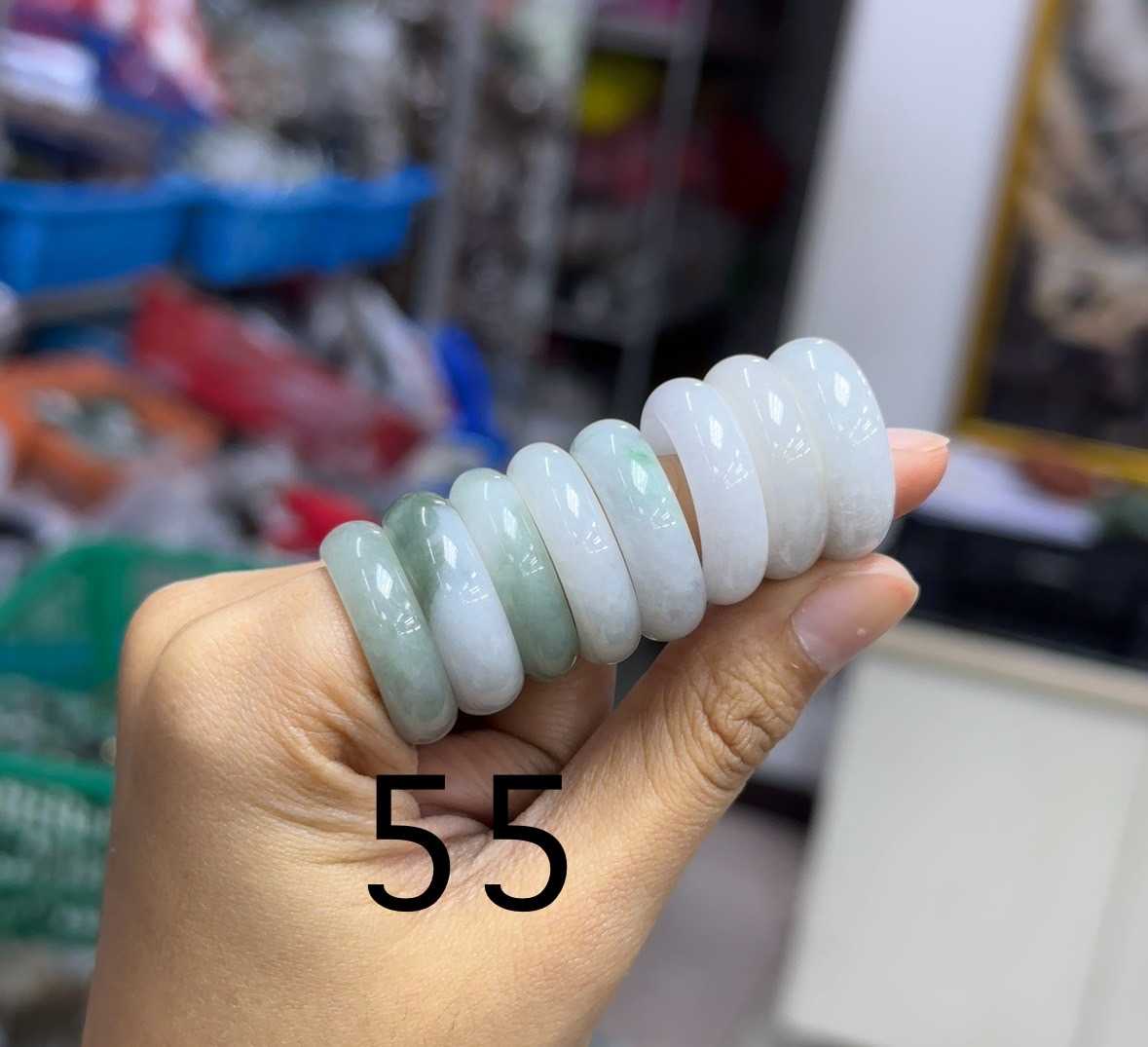 แหวนหยกเจไดต์หน้าเล็ก เนื้อสวยมาก ไซส์ 55-57.5 สวมใส่เพื่อดึงดูดความมั่งคั่งและโชคดี